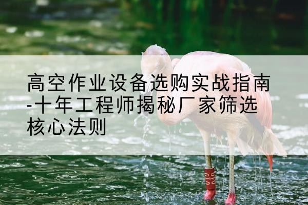 杭锦后旗剪叉式升降机厂家-高空作业设备选购实战指南-十年工程师揭秘厂家筛选核心法则