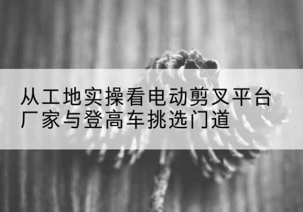 杭锦后旗电动剪叉升降平台厂家-从工地实操看电动剪叉平台厂家与登高车挑选门道